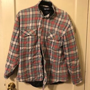 Flannel bomber jacket
